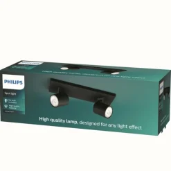 Luminaires Philips Spots Et Projecteurs|Plafonnier Philips myLiving Runner Noir, 2 lumières