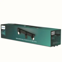 Luminaires Philips Spots Et Projecteurs|Plafonnier Philips myLiving Runner Noir, 3 lumières