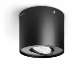 Luminaires Philips Downlights|Plafonnier Philips Phase LED Noir, 1 lumière