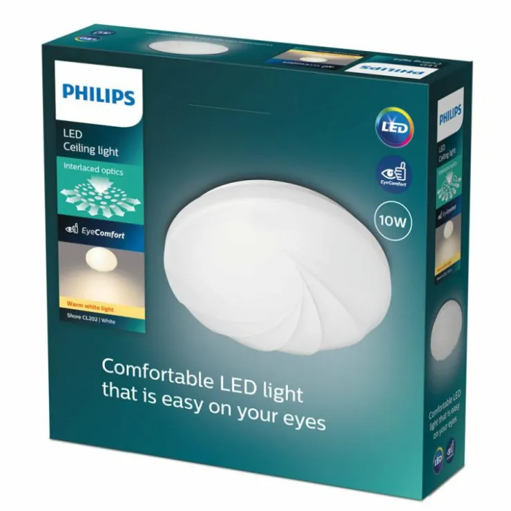 Luminaires Philips Éclairage Led|Plafonnier Philips Shore LED Blanc, 1 lumière