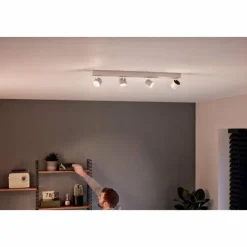 Luminaires Philips Éclairage Led|Plafonnier Philips Star LED Blanc, 4 lumières