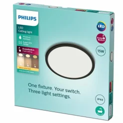 Luminaires Philips Éclairage Led|Plafonnier Philips Superslim CL550 LED Noir, 1 lumière