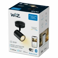 Plafonnier Philips WiZ IMAGEO LED Noir, 1 lumière