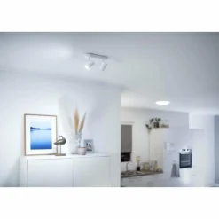 Plafonnier Philips WiZ IMAGEO LED Blanc, 2 lumières, Changeur de couleurs