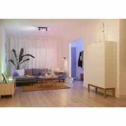 Plafonnier Philips WiZ IMAGEO LED Noir, 3 lumières, Changeur de couleurs