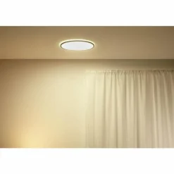 Plafonnier Philips WiZ SuperSlim LED Noir, 1 lumière