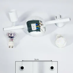 hofstein Éclairage Led|Plafonnier Planes LED Blanc, 2 lumières