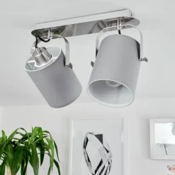 hofstein Spots Et Projecteurs|Plafonnier Puelches Nickel mat, 2 lumières