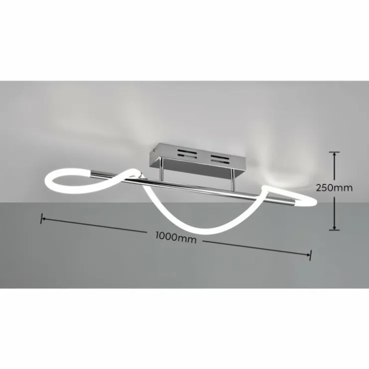 Luminaires Reality Éclairage Led|Plafonnier Reality Argos LED Chrome, 1 lumière