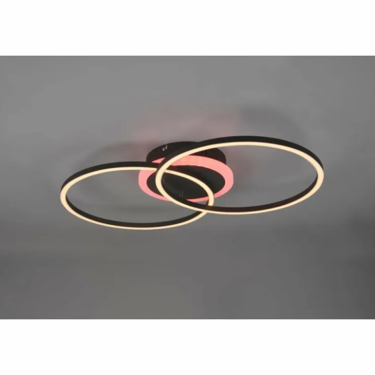 Luminaires Reality Éclairage Led|Plafonnier Reality Arribo LED Noir, 3 lumières, Télécommandes, Changeur de couleurs