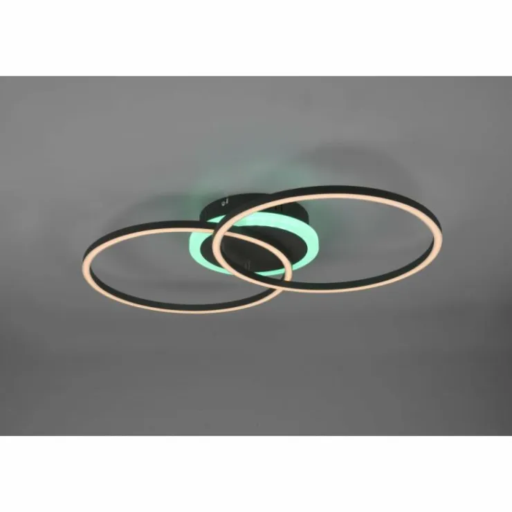 Luminaires Reality Éclairage Led|Plafonnier Reality Arribo LED Noir, 3 lumières, Télécommandes, Changeur de couleurs