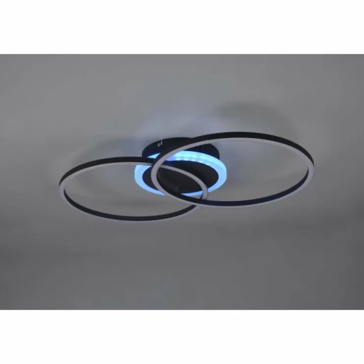 Luminaires Reality Éclairage Led|Plafonnier Reality Arribo LED Noir, 3 lumières, Télécommandes, Changeur de couleurs