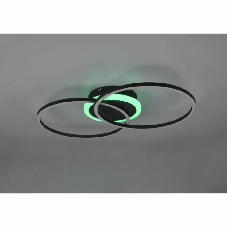 Luminaires Reality Éclairage Led|Plafonnier Reality Arribo LED Noir, 3 lumières, Télécommandes, Changeur de couleurs