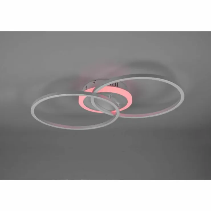 Luminaires Reality Éclairage Led|Plafonnier Reality Arribo LED Titane, 3 lumières, Télécommandes, Changeur de couleurs