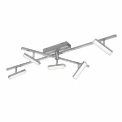 Luminaires Reality Éclairage Led|Plafonnier Reality Bondy LED Nickel mat, 5 lumières, Télécommandes, Changeur de couleurs