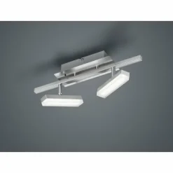 Luminaires Reality Éclairage Led|Plafonnier Reality Bondy LED Nickel mat, 2 lumières, Télécommandes