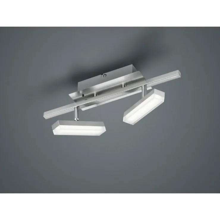 Luminaires Reality Éclairage Led|Plafonnier Reality Bondy LED Nickel mat, 2 lumières, Télécommandes