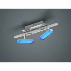 Luminaires Reality Éclairage Led|Plafonnier Reality Bondy LED Nickel mat, 2 lumières, Télécommandes