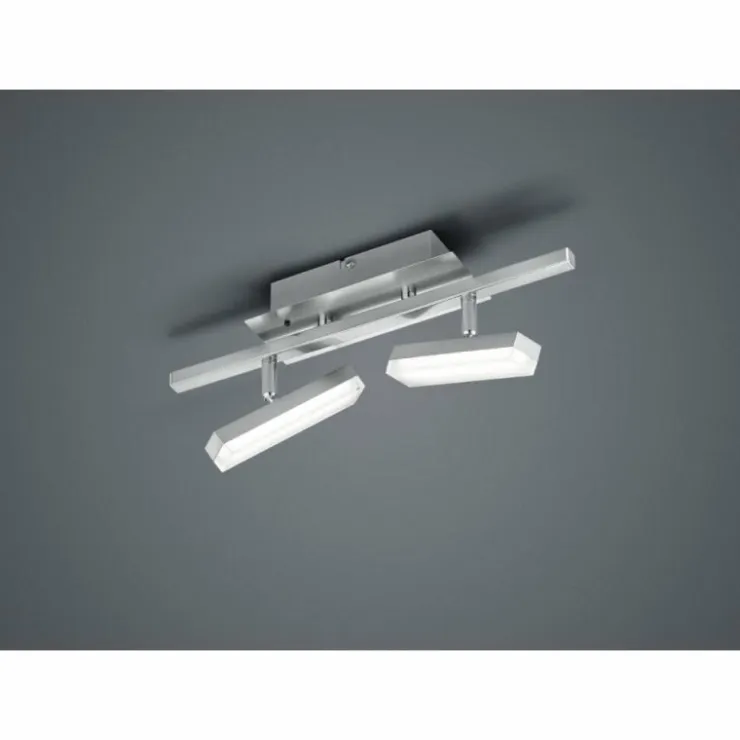 Luminaires Reality Éclairage Led|Plafonnier Reality Bondy LED Nickel mat, 2 lumières, Télécommandes