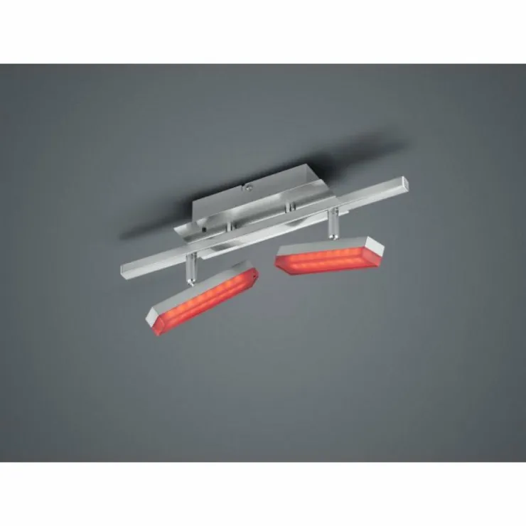Luminaires Reality Éclairage Led|Plafonnier Reality Bondy LED Nickel mat, 2 lumières, Télécommandes