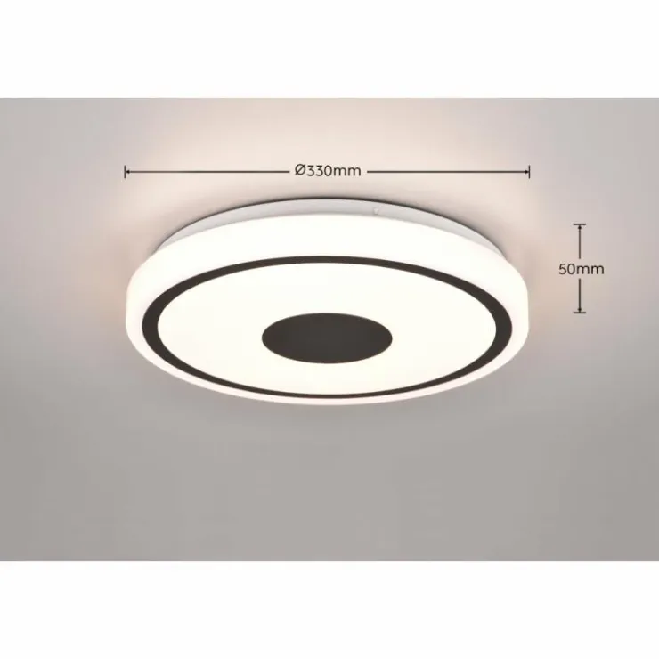 Luminaires Reality Éclairage Led|Plafonnier Reality BUNDA LED Noir, 1 lumière