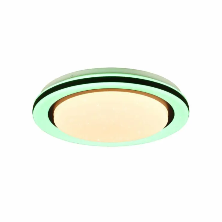 Luminaires Reality Éclairage Led|Plafonnier Reality Cartida LED Blanc, 1 lumière, Télécommandes, Changeur de couleurs