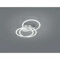 Luminaires Reality Éclairage Led|Plafonnier Reality Circle LED Nickel mat, 1 lumière, Télécommandes