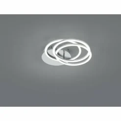 Luminaires Reality Éclairage Led|Plafonnier Reality Circle LED Nickel mat, 1 lumière, Télécommandes