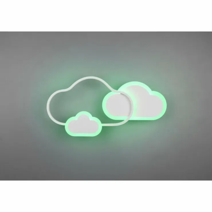 Luminaires Reality Éclairage Led|Plafonnier Reality Cloudy LED Blanc, 1 lumière, Télécommandes, Changeur de couleurs