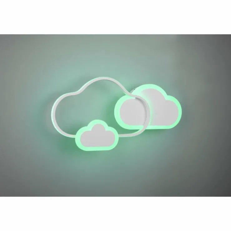 Luminaires Reality Éclairage Led|Plafonnier Reality Cloudy LED Blanc, 1 lumière, Télécommandes, Changeur de couleurs