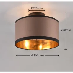 Luminaires Reality Plafonniers|Plafonnier Reality DAVOS Noir, 2 lumières
