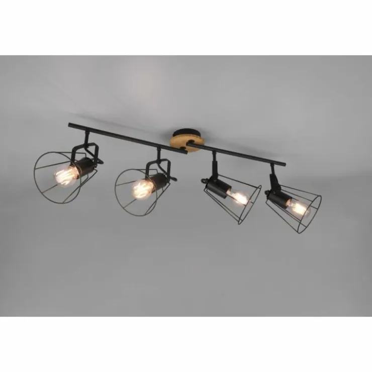 Luminaires Reality Plafonniers|Plafonnier Reality Jaipur Noir, 4 lumières
