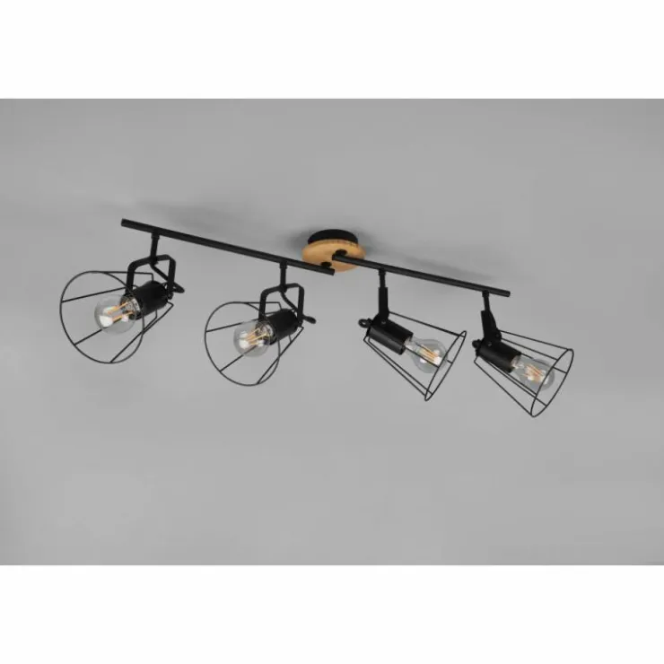 Luminaires Reality Plafonniers|Plafonnier Reality Jaipur Noir, 4 lumières