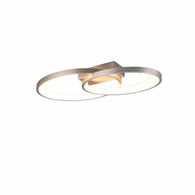 Luminaires Reality Éclairage Led|Plafonnier Reality Malaga LED Nickel mat, 1 lumière