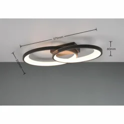 Luminaires Reality Éclairage Led|Plafonnier Reality Malaga LED Noir, Blanc, 1 lumière