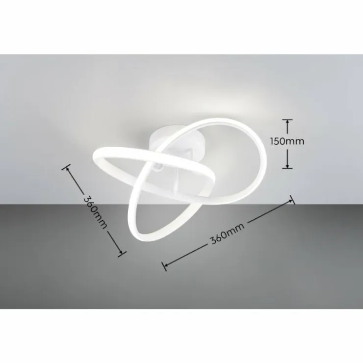 Luminaires Reality Éclairage Led|Plafonnier Reality MEO LED Blanc, 1 lumière