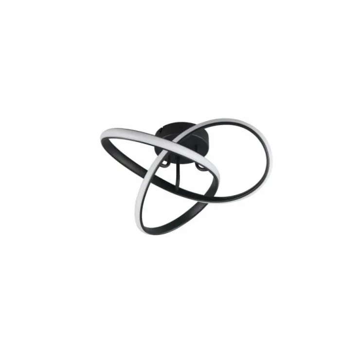 Luminaires Reality Éclairage Led|Plafonnier Reality MEO LED Noir, 1 lumière