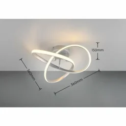 Luminaires Reality Éclairage Led|Plafonnier Reality MEO LED Titane, 1 lumière