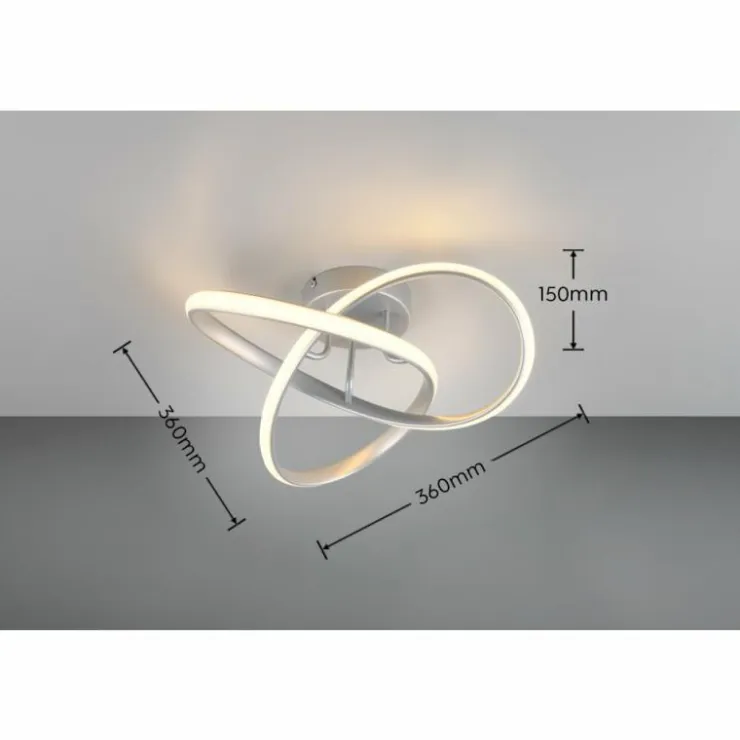 Luminaires Reality Éclairage Led|Plafonnier Reality MEO LED Titane, 1 lumière