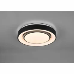 Plafonnier Reality Mona LED Noir, 1 lumière, Changeur de couleurs