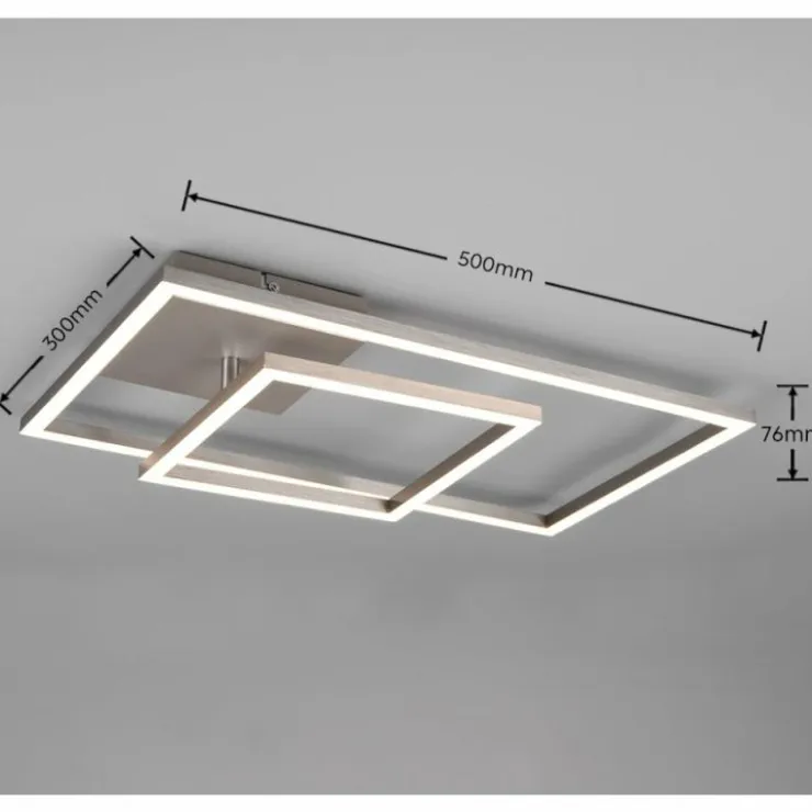 Luminaires Reality Éclairage Led|Plafonnier Reality Padella LED Nickel mat, 1 lumière