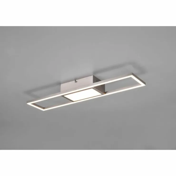 Luminaires Reality Éclairage Led|Plafonnier Reality Rigido LED Nickel mat, 1 lumière, Télécommandes