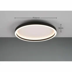 Luminaires Reality Éclairage Led|Plafonnier Reality Rotonda LED Noir, 1 lumière