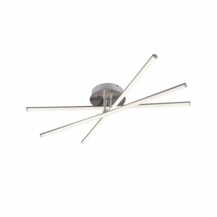 Luminaires Reality Éclairage Led|Plafonnier Reality STRADA LED Nickel mat, 3 lumières, Télécommandes, Changeur de couleurs
