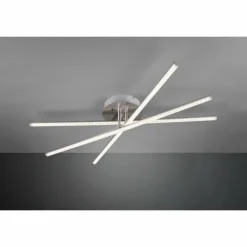 Luminaires Reality Éclairage Led|Plafonnier Reality STRADA LED Nickel mat, 3 lumières, Télécommandes, Changeur de couleurs
