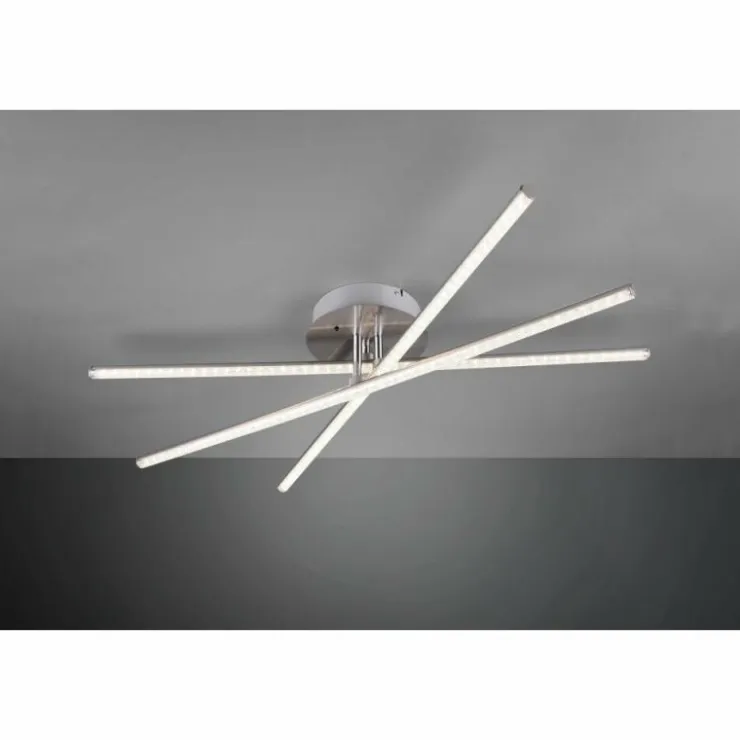 Luminaires Reality Éclairage Led|Plafonnier Reality STRADA LED Nickel mat, 3 lumières, Télécommandes, Changeur de couleurs