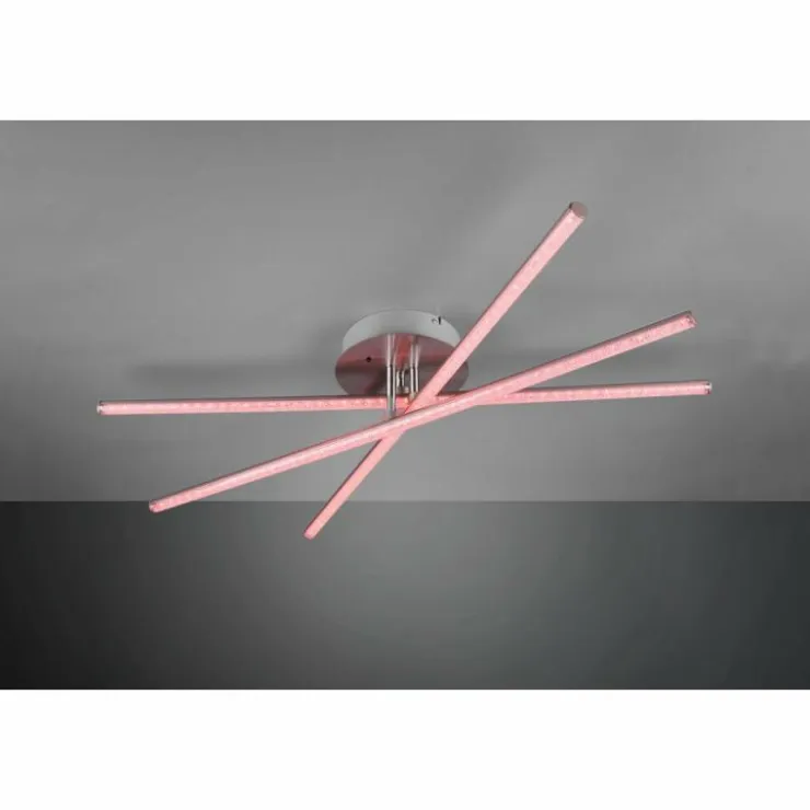 Luminaires Reality Éclairage Led|Plafonnier Reality STRADA LED Nickel mat, 3 lumières, Télécommandes, Changeur de couleurs