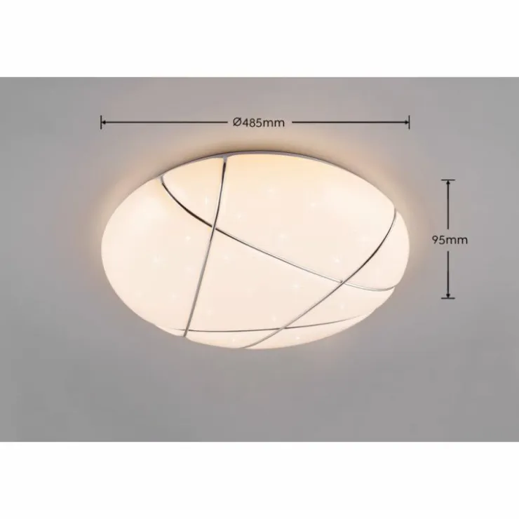 Luminaires Reality Éclairage Led|Plafonnier Reality Tibor LED Blanc, 1 lumière, Télécommandes