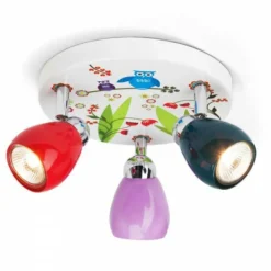Luminaires Brilliant Spots Et Projecteurs|Plafonnier rond à spots Brilliant Leuchten Birds Multicolore, 3 lumières