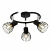 Luminaires Brilliant Spots Et Projecteurs|Plafonnier rond à spots Brilliant Blacky Noir, 3 lumières